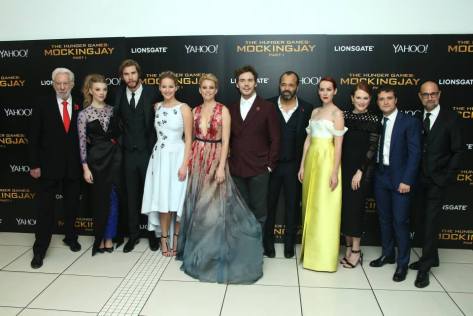 The Hunger Games - Mockingjay premiere - main cast