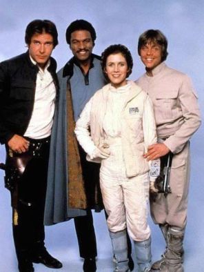Harrison Ford, Billy Dee Williams, Carrie Fisher and Mark Hamill Empire Strikes Back